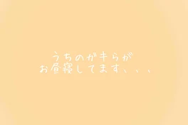 【🎲】うちのガキらがお昼寝してます、、、