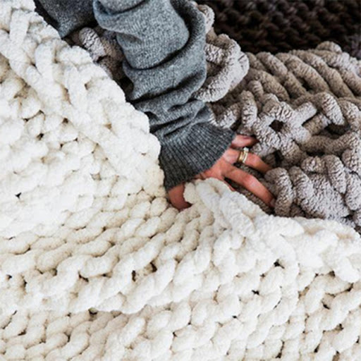 Title 8, Handmade chenille thick thread blanket, soft an...