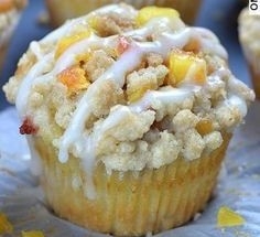 Peach Cobbler Muffins