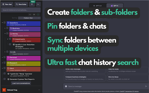 ChatGPT Folders & GPT-3.5/4 AI Online Copilot
