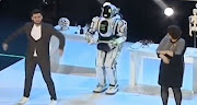 A man in a costume appeared on a Russian television network pretending to be a robot.