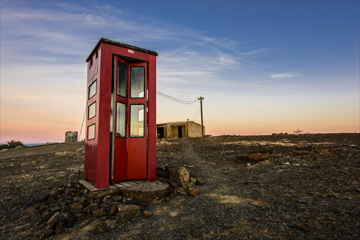 Phone booth on a farm in the Tankwa Karoo.