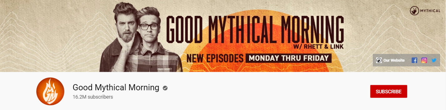 Good Mythical Morning YouTube channel