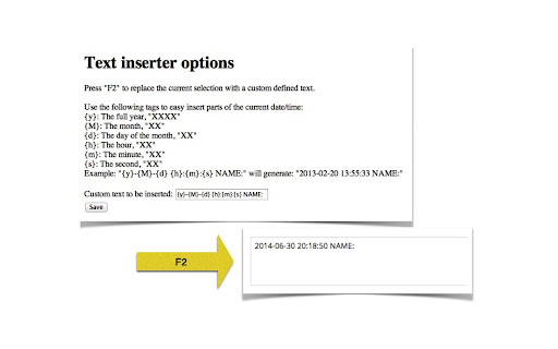 Text inserter