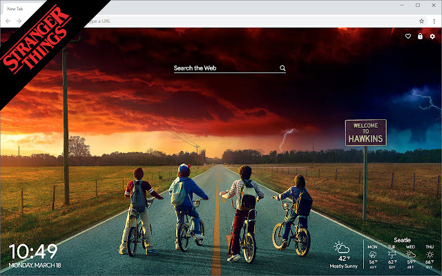 Stranger Things HD Wallpaper New Tab Themes chrome extension