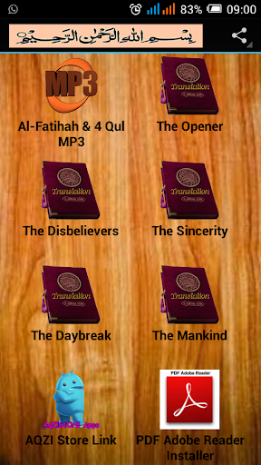 Surah Al-Fatihah 4 Qul MP3