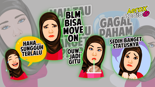 Stiker Hijab Cantik WAStickerApps