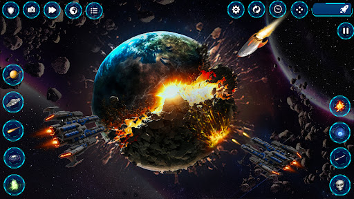 Screenshot solar planet destroying game