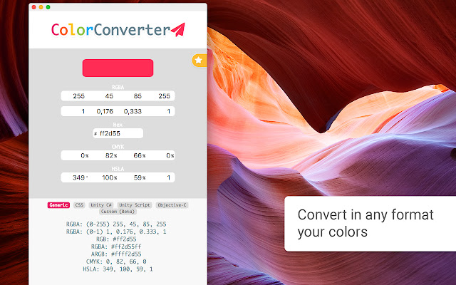 Colors for Developers (Converter and more...) chrome extension