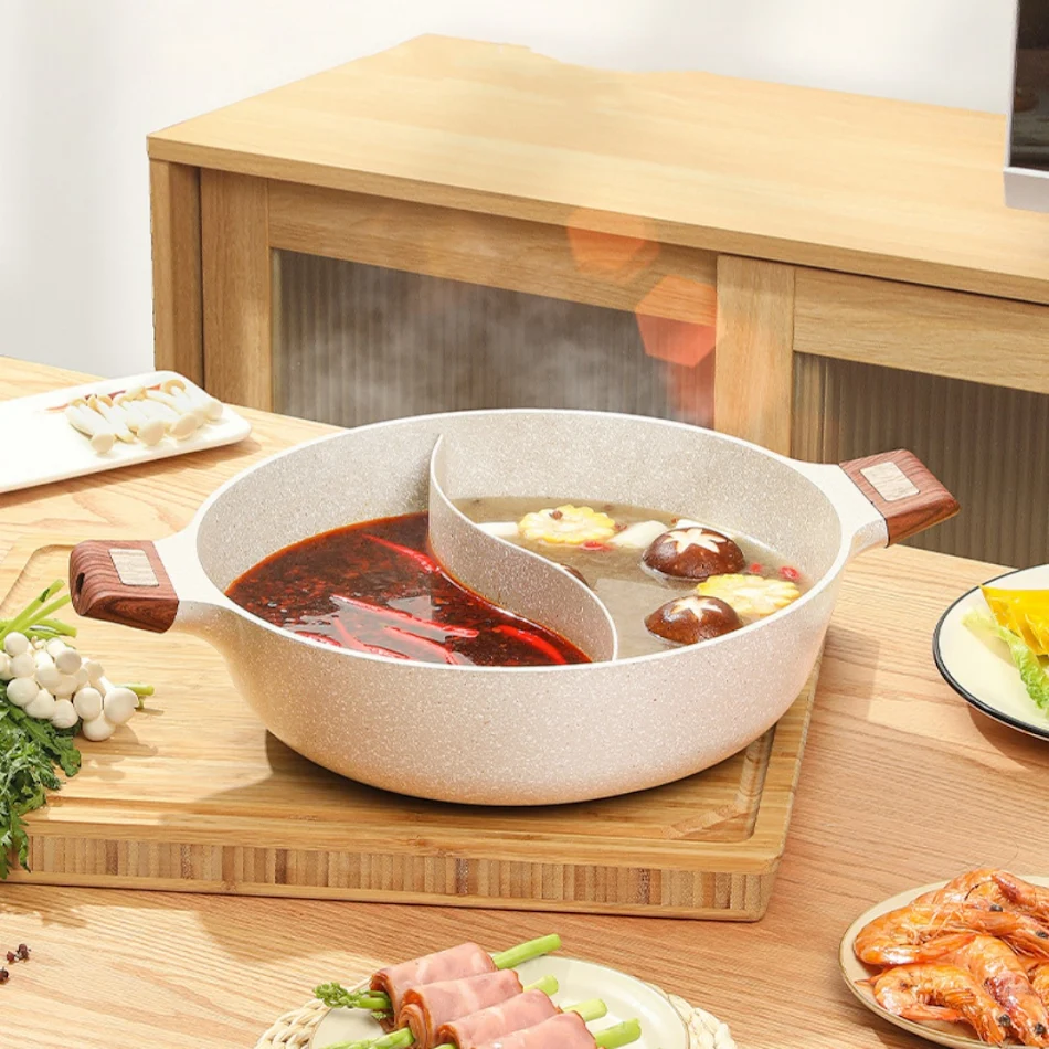 Cocina de inducción para el hogar, universal, con olla antiadherente de gran capacidad y compatible con gas. Cocine fácil y rápido.