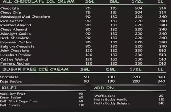 Dessert Station menu 