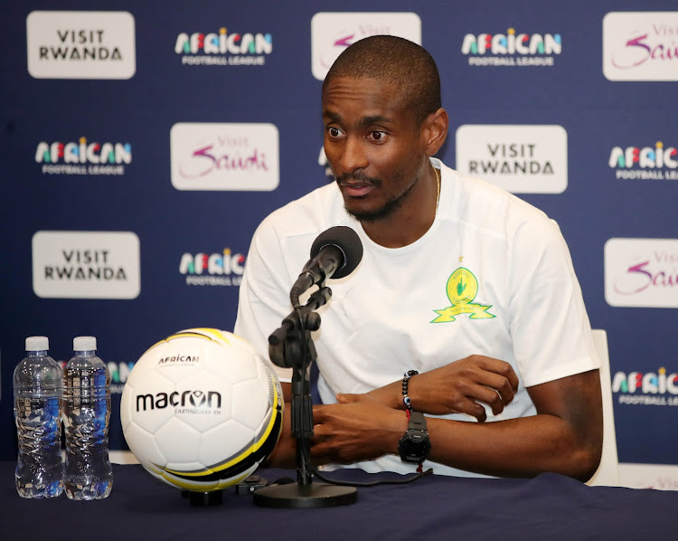 Mamelodi Sundowns coach Rulani Mokwena during the African Football League (AFL) pre-match press conference at Loftus Stadium.