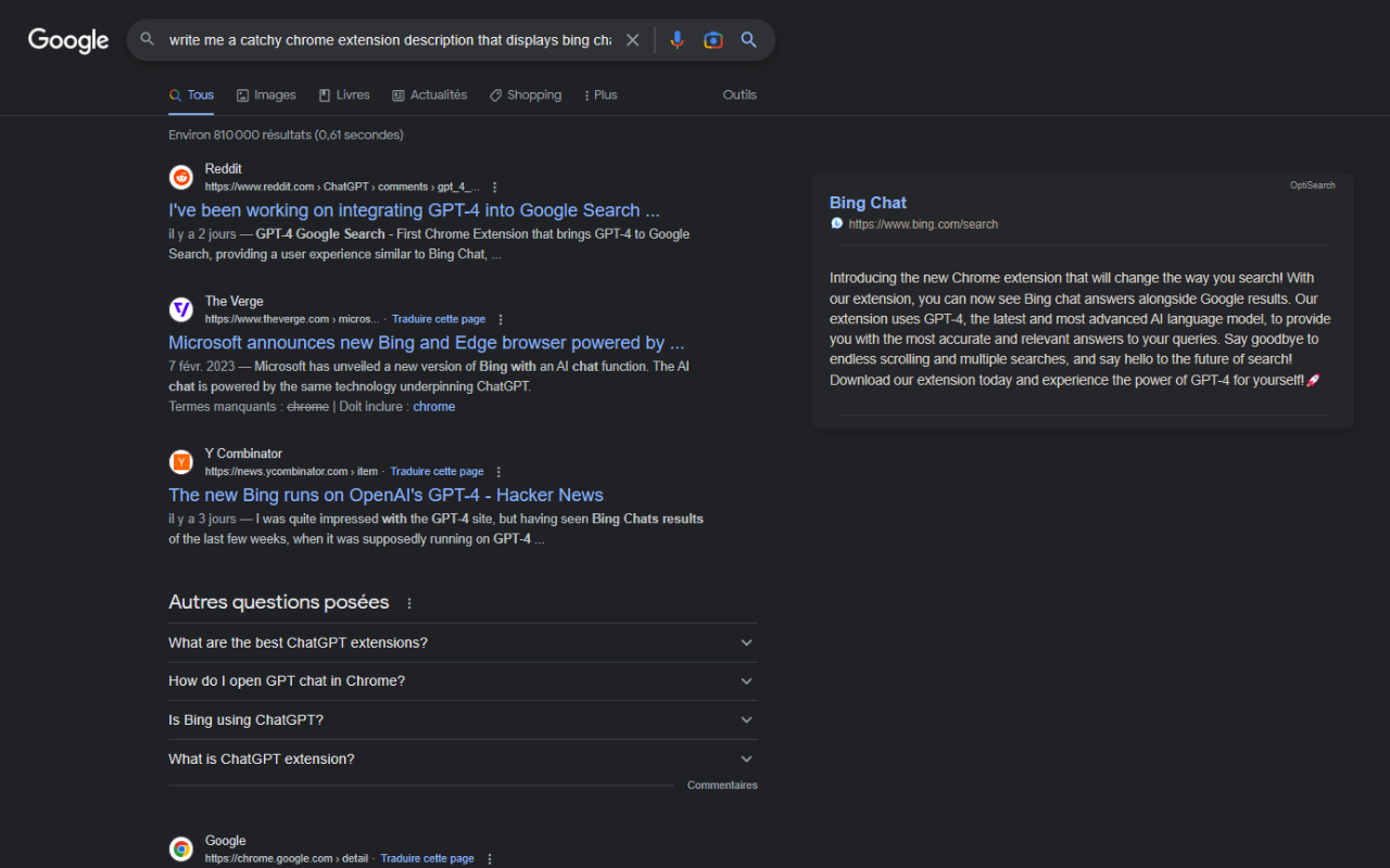 Bing Chat (GPT-4) in Google Preview image 3