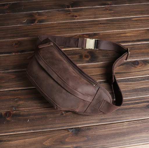 Title 2, Leather Mens Crossbody Sports Phone Bag. Secur...