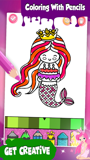 Mermaid Coloring Pages Glitter 1.0 screenshots 14
