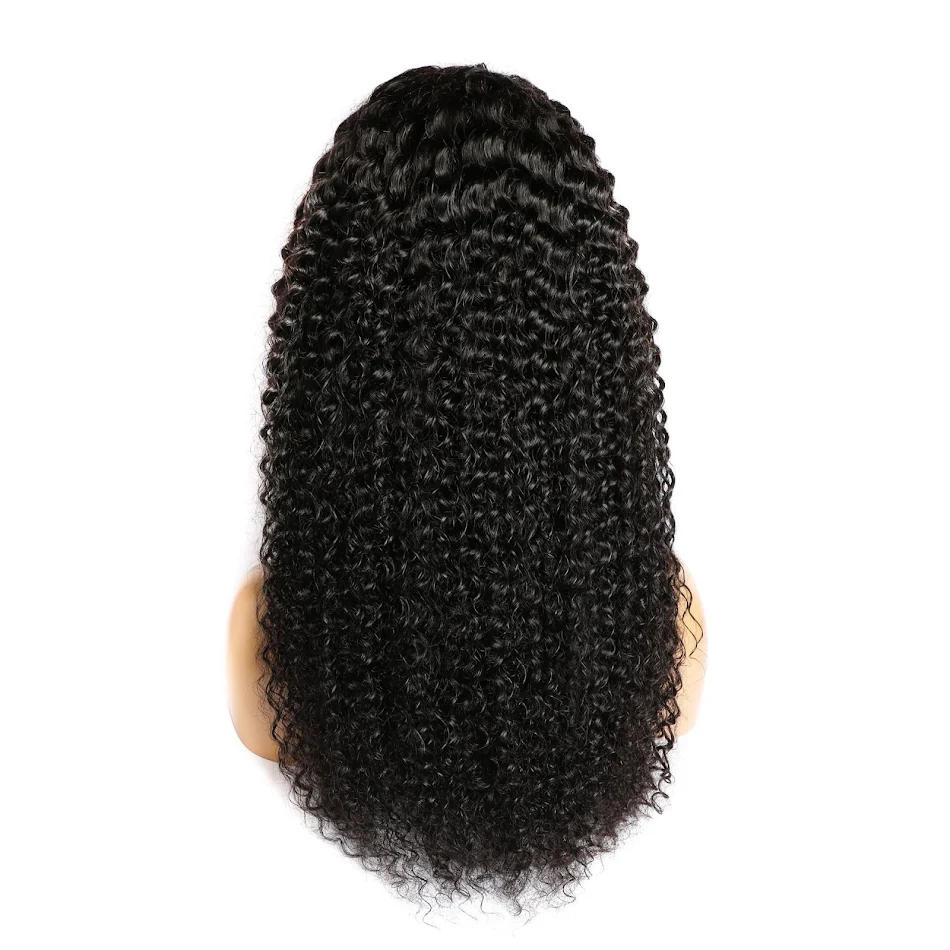 Peruca de cabelo humano cacheado com lace front. Obtenha um visual natural, volumoso e cheio de estilo. Fácil de colocar e manter.