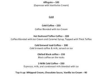 Autumn Leaf Cafe menu 