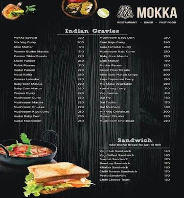 Mokka Cafe & Restaurant menu 