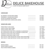 Delice Bakehouse menu 1