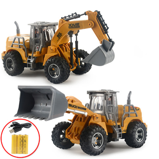 Title 3, Remote Control Bulldozer and Excavator Toy Set ...