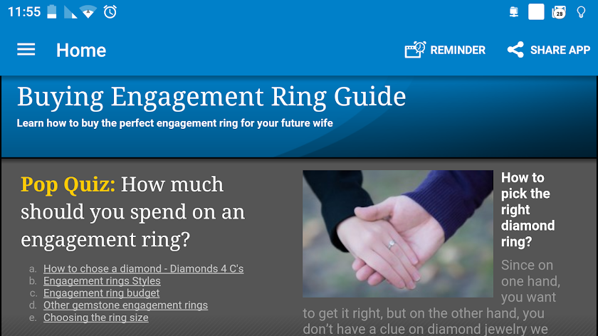 Engagement Rings - Men Guide Screen 1