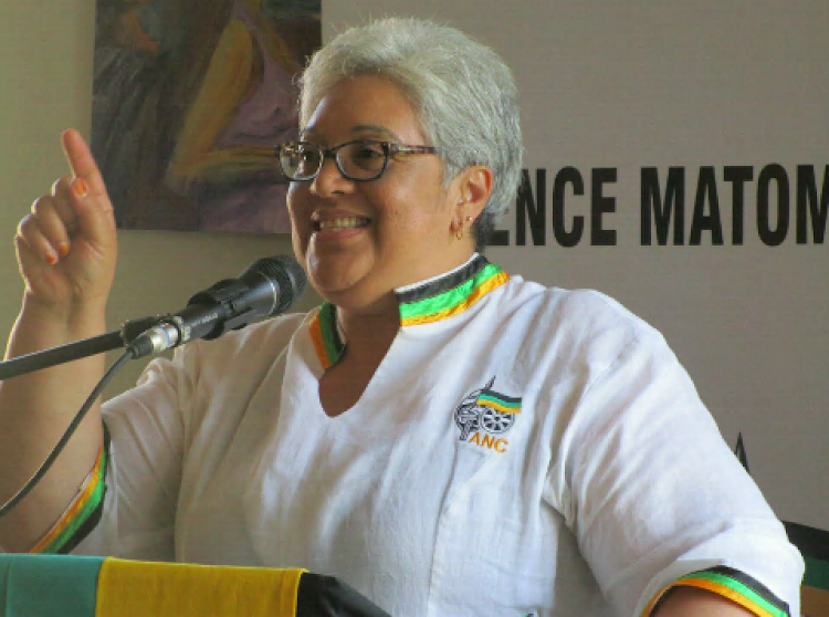 Constituency office chair Helen SaulsAugust speaks at the constituency office launch on Friday in the Bay. The office will act as a bridge between residents and the government, and address violence against women and children