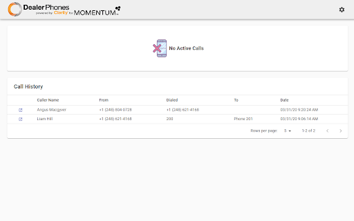 DealerPhones Screen-Pop for Momentum CRM