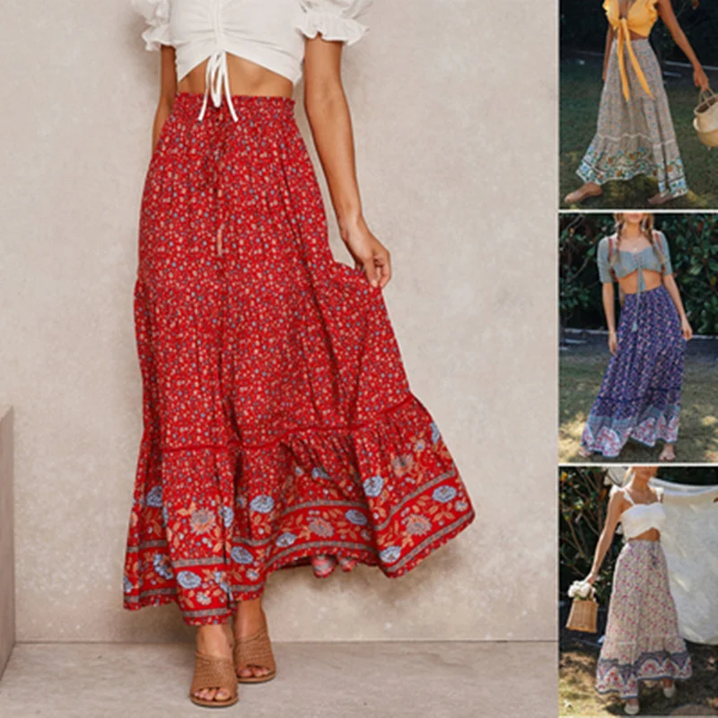 Jupe rétro creuse pour femme Style vintage design élégant Idéale printemps été Tissu léger et confortable Parfaite pour looks casuals ou sophistiqués
