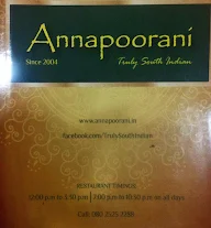 Annapoorani - Truly South Indian menu 8