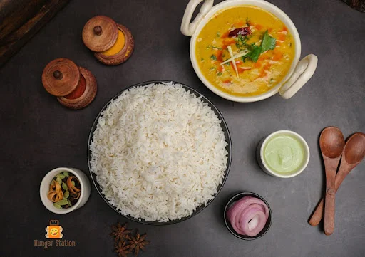 Kadhi Pakoda + Steamed Rice