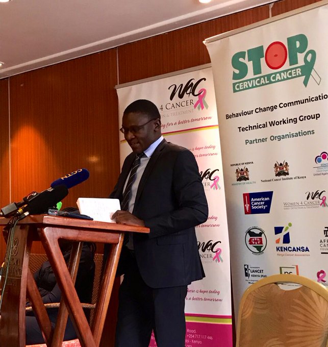 Head of Vaccines and Immunisation Programme Collins Tabu during a media briefing in Nairobi on October 2, 2019