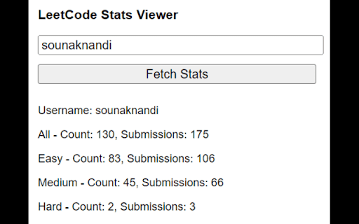 LeetCode Stats Viewer