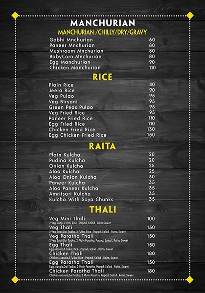 Parathe Wale menu 