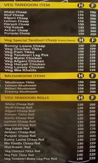 Veer Ji Malai Chaap Wale menu 1