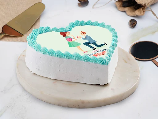 Happy Anniversary Sweet Love Photo Cake