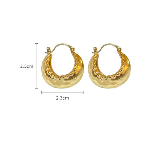 Title 2, Niche Design Metal Circle Ear Clip for Women, s...