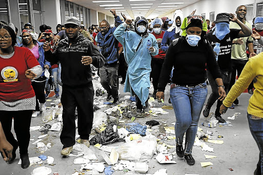 The Charlotte Maxeke Hospital in Johannesburg was thrown into chaos when patients were turned away and surgery interrupted as workers embarked on strike action over wages. / Alon Skuy