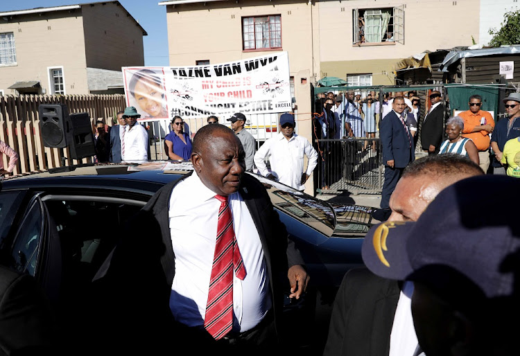 As residents called for the return of the death penalty, President Cyril Ramaphosa visited Tazne van Wyk's family after the murder and said her killer should never have been released on parole.