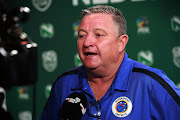 SuperSport United; Gavin Hunt at the Nedbank Cup quarterfinal draw at SuperSport Studio in Randburg, Johannesburg. 