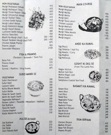 Shabri Restaurant And Bar menu 