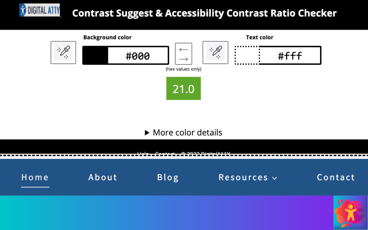 DigitalA11Y Color Contrast Checker Preview image 2