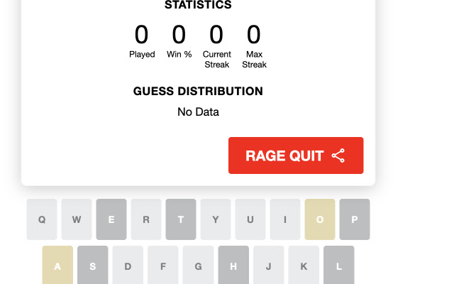 Wordle Rage Quit chrome extension
