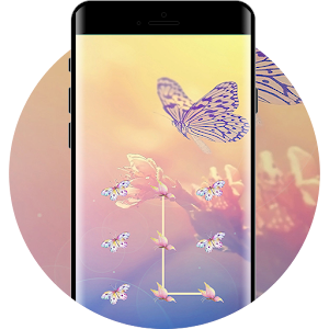 Download Butterfly APP Lock Theme Pink Pin Lock Screen For PC Windows and Mac