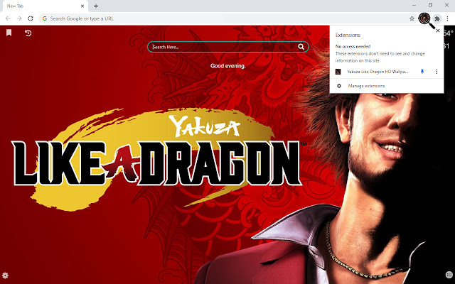 Yakuza Like Dragon Live Wallpaper New Tab