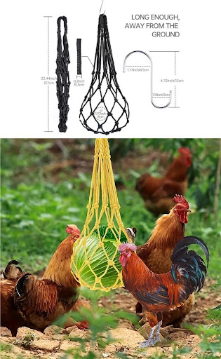 Title 3, Hanging Fruit And Vegetable Parrot Feeding Net ...