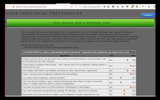 PERSONALITY TEST