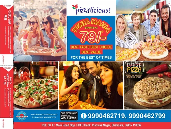 Pizzalicious menu 