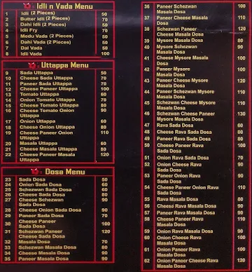 D Madras Cafe menu 