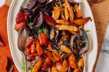 Roasted Root Vegetables with a Miso Glaze