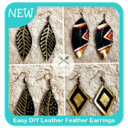 Easy DIY Leather Feather Earrings  Icon